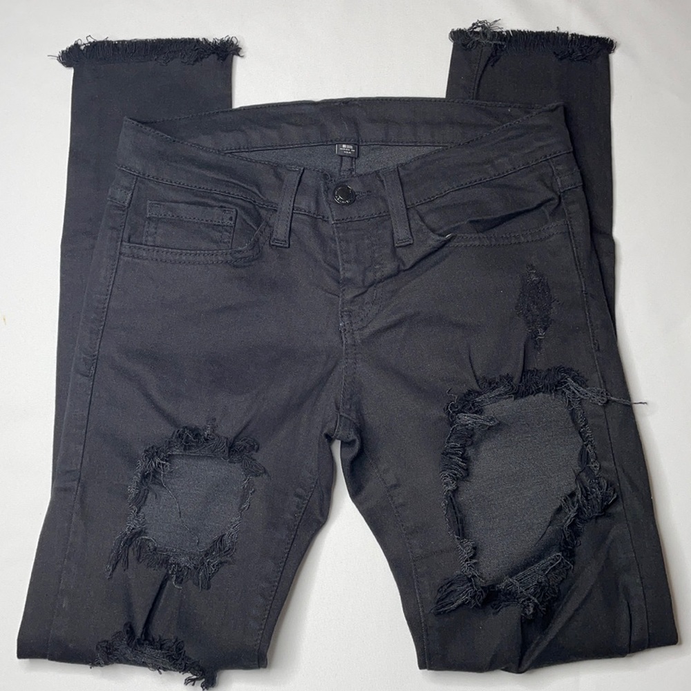 Flying monkey low rise black stretchy jeans sz 24